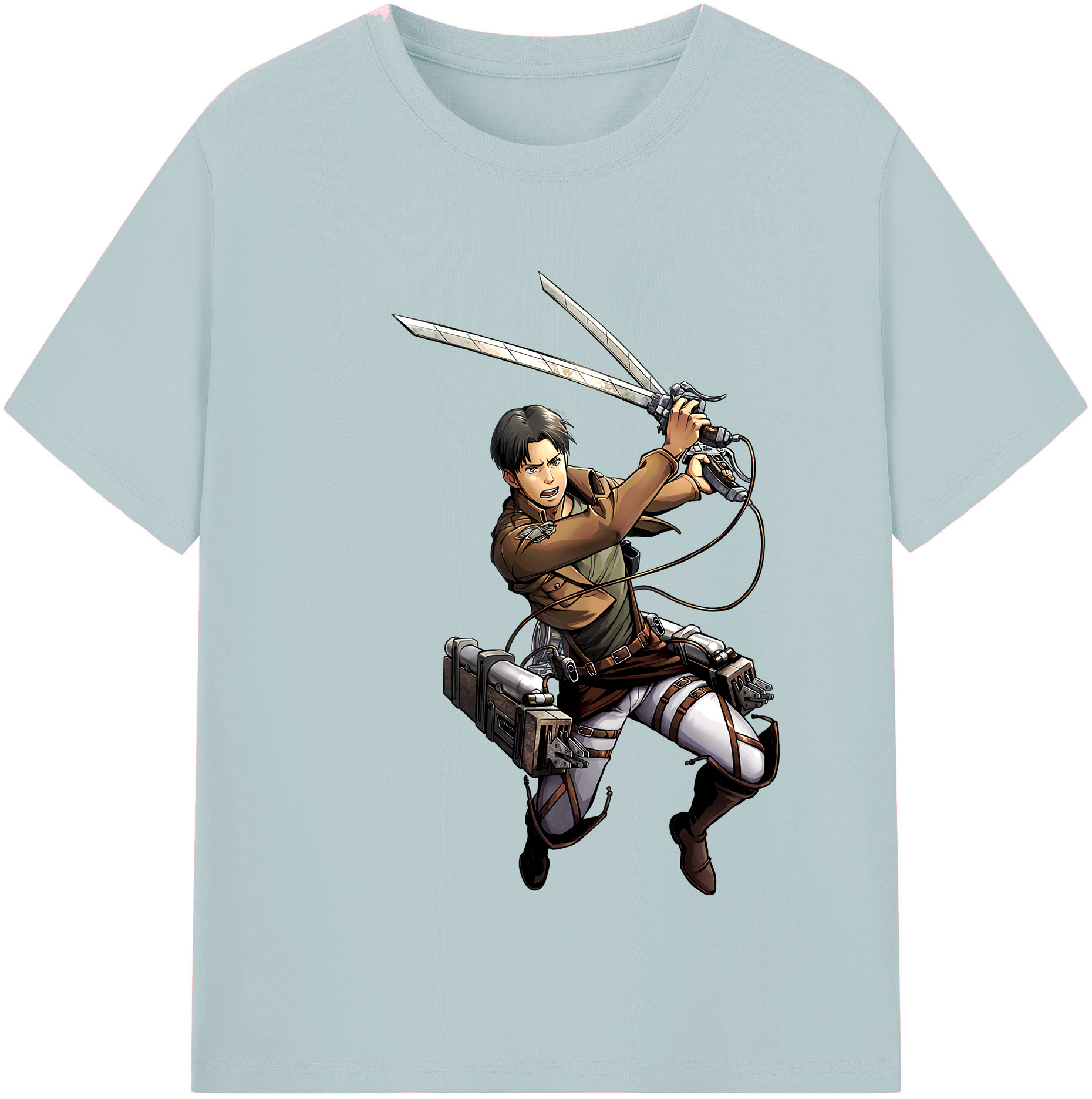 （画像用） 進撃の巨人 Attack on Titan 綿100％半袖Tシャツ（フロントプリント）